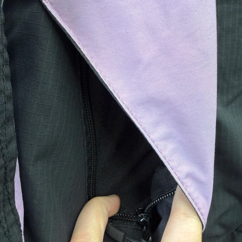 Columbia Convert 3 in‎ 1 Womens Large Winter Ski Snowboard Coat Black Lavender